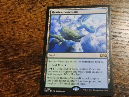 Magic the gathering mtg Restless Vinestalk rare card Wilds of Eldraine