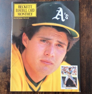 Oct 1990 Beckett Baseball Card Monthly - Jose Canseco Cover