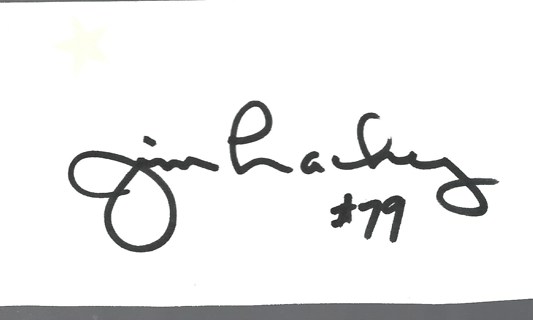 JIM LACHEY NFL Washington Redskins Auto Autographed Signed 3x5 Index Card