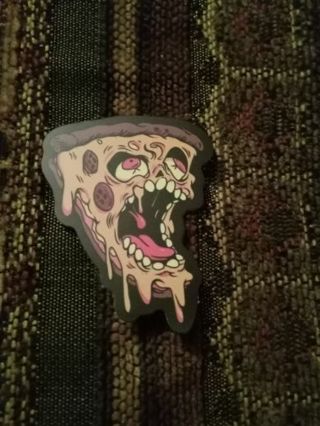 Scary pizza guy sticker