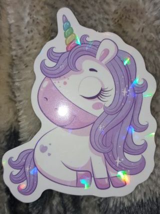 Unicorn Cute new shiny vinyl lap top stickers no refunds regular mail very nice