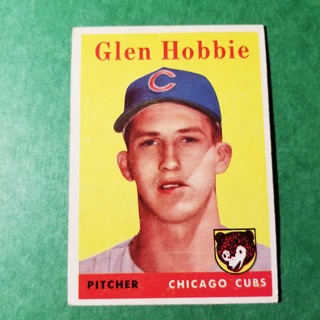 1958 - TOPPS BASEBALL CARD NO. 467 - GLEN HOBBIE  - CUBS 