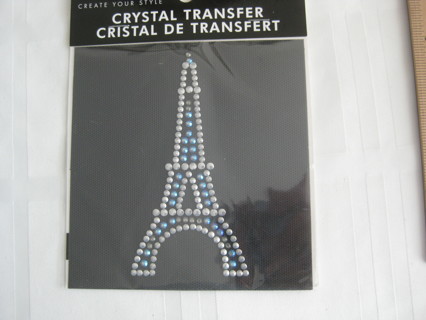 Swarovski Crystals transfer, Eifel tower, NIP