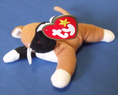 NEW WITH TY TAG=CHIP THE CAT BEANIE BABY