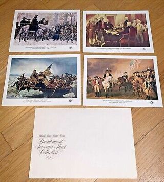 USPS  MNH AMERICAN BICENTENNIAL SOUVENIR 4-SHEET COLLECTION w/ Envelope #1686-1689