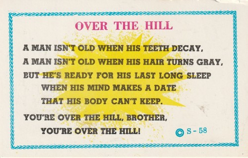 Vintage Unused Postcard: (g)  Over the Hill