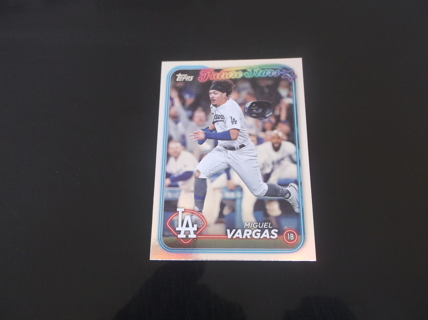 2024 Topps Series 2  Miguel Vargas    Rainbow Foil   card  #  541   Los Angeles Dodgers