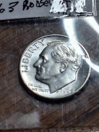 1964 D Silver Roosevelt Dime MS 63 or better