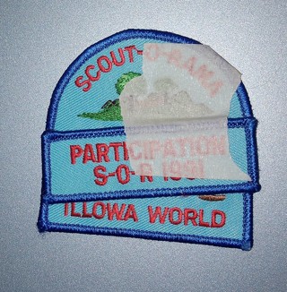 Scout-O-Rama 1991 Illowa World patch and Participation S-O-R 1991 segment patch boy scout scouts bsa