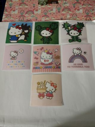 ✨❣✨7 BRAND NEW LARGE ASSORTED"HELLO KITTY" STICKERS✨❣✨