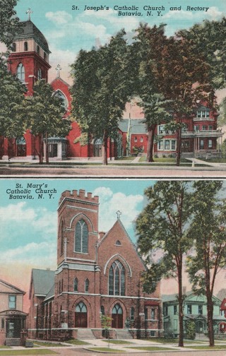 Vintage Used Postcard: Linen: Batavia, NY