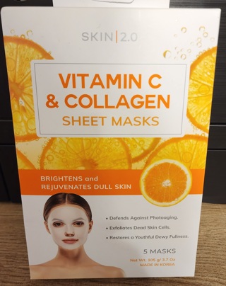 RESERVED - NEW - Skin 2.0 - Vitamin C & Collagen Sheet Masks - pkg of 5