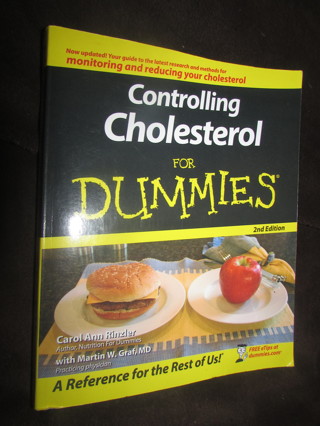 Controlling Cholesterol for Dummies Collector's Book Dummy Yellow & Black Books Diet Health