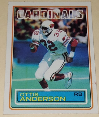 ♨️♨️ 1983 Topps Ottis Anderson Football card #153 St. Louis Cardinals ♨️♨️ Red Ink Error