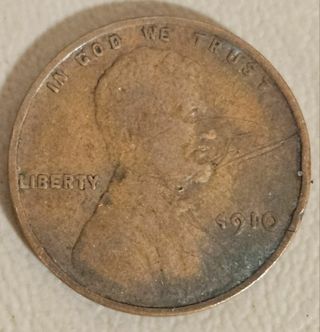 1910 Copper Lincoln Wheat Cent