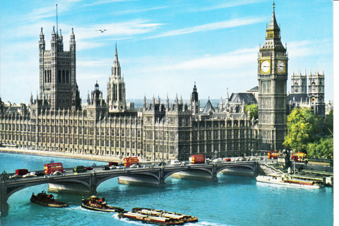 Vintage Postcard Houses of Parliament, London, England