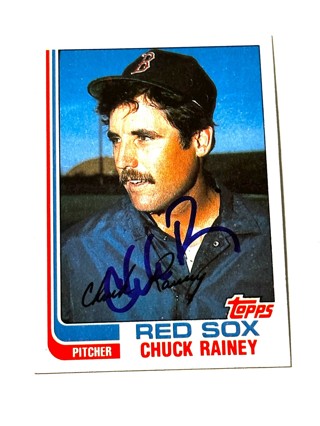 Autographed 1982 Topps Chuck Rainey #522 Boston Red Sox