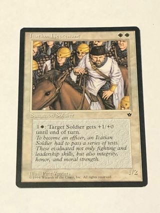 Icatian Lieutenant 1994 Magic The Gathering Fallen Empires Card #9