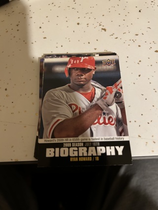 2010 upper deck biography ryan howard