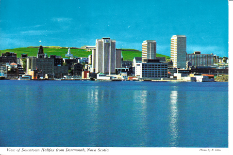 Vintage Postcard Downtown Halifax, NS, Canada
