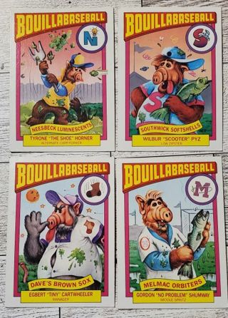 4 Alf 1987 Baseball Cards