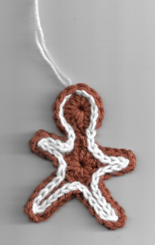 Handcrocheted Gingerbread Man Ornament