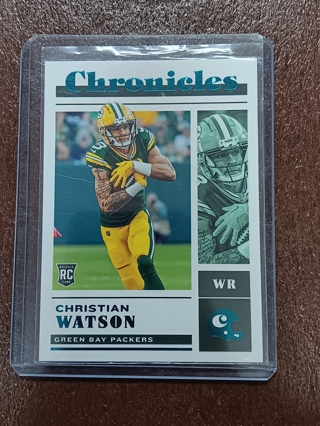 Christian Watson *Rookie Teal 2022 Chronicles Football #39