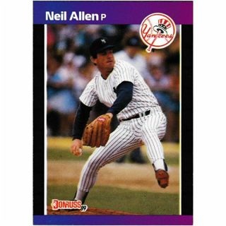 Neil Allen 1989 Donruss New York Yankees