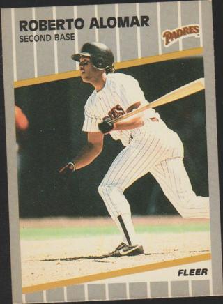 1989 FLEER ROBERTO ALOMAR #299 SAN DIEGO PADRES