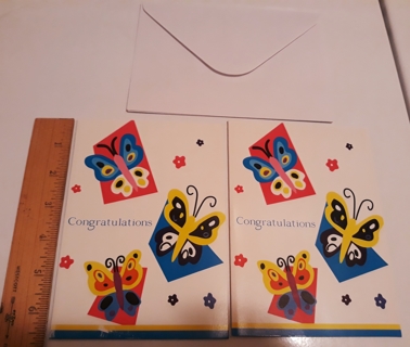 2 Congratulations Cards (w/Envelopes)