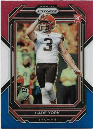 2022 PRIZM CADE YORK RED WHITE BLUE PRIZM REFRACTOR ROOKIE CARD