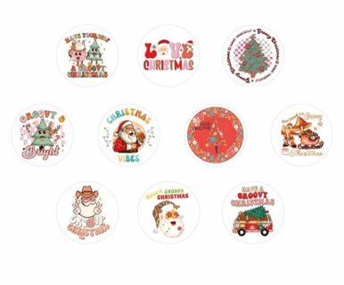 ⛄NEW⛄(10) 1" SANTA CLAUSE STICKERS!! CHRISTMAS