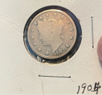 1904 Liberty Head V Nickel 