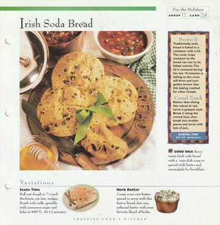 Baking For the Holidays Leaflet: Irish Soda Bread