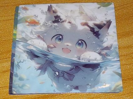 Cat new nice vinyl lap top sticker no refunds regular mail very nice quality!