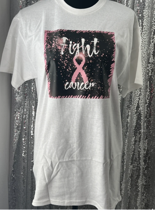 New "Fight Cancer" Breast Cancer Awareness Size Medium