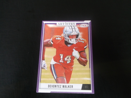 2024 Sage Artistry Devontez Walker   purple  parallel  card  #  mart- dw North Carolina Tar Heels