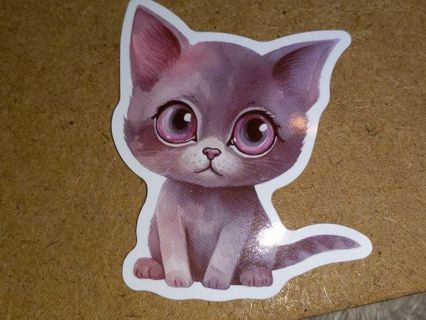 Cat Cute new 1⃣ vinyl lap top sticker no refunds regular mail very nice quality