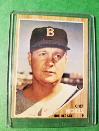 1962 - TOPPS EXMT - NRMT BASEBALL - CARD NO. 403 - CHET NICHOLS - RED SOX