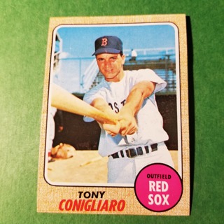 1968 - TOPPS BASEBALL CARD NO. 140 - TONY CONIGIARO - RED SOX