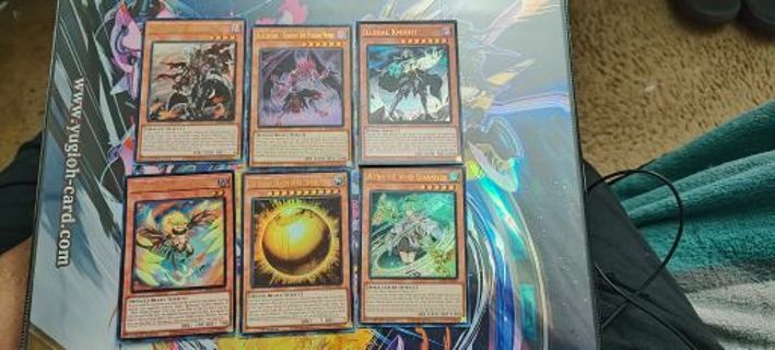 6 mint condition Ultra Rare Holo Yugioh trap cards