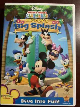 DISNEYS MICKEY MOUSE CLUBHOUSE=MICKEY"S BIG SPLASH DVD=NO SCRATCHES