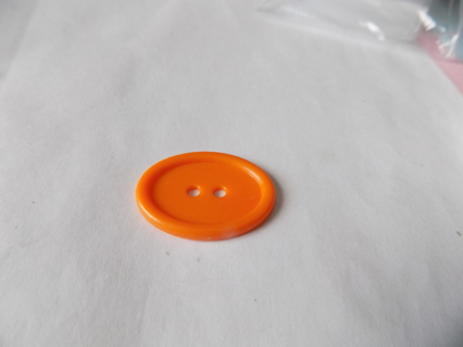Large 1 1/2 inch orange oval button