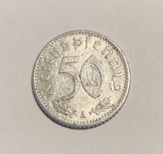 1935 German 50 Reichspfennig coin