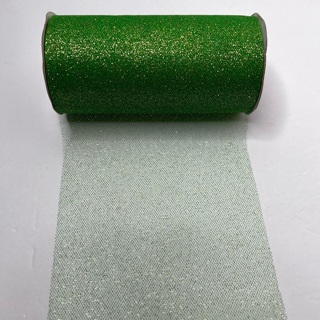 Green Glitter Tulle  