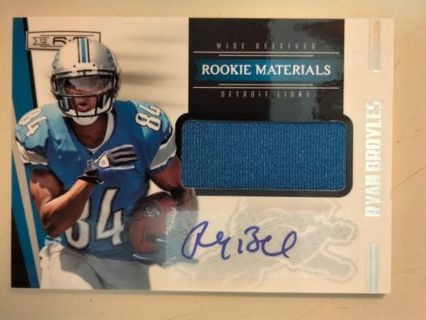 2012 Ryan broyles rc auto jersey cd 195/499