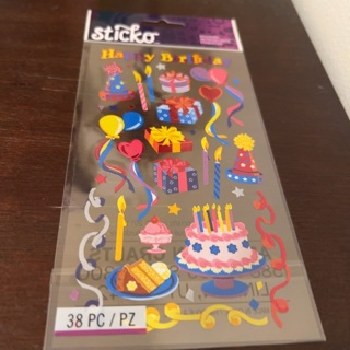 Sticko happy birthday stickers 