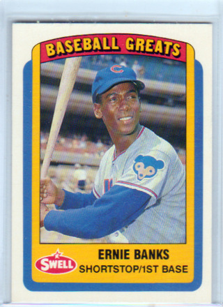 Ernie Banks, 1990 Swell Baseball Greats Card #95, Chicago Cubs, (L3)