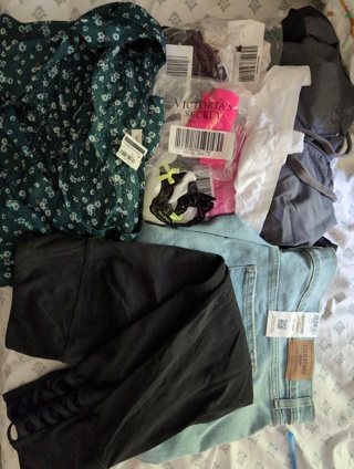 Lot Victoria secret new panties+ jacket levis shorts  etc