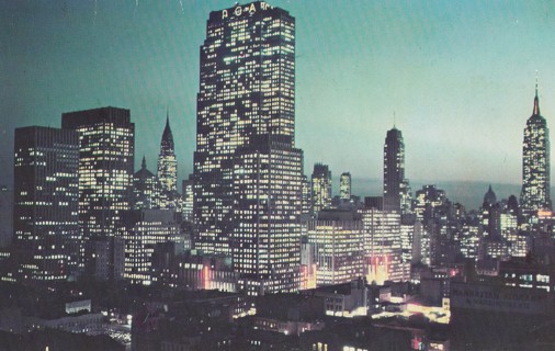 Vintage Unused Postcard: GIN: Midtown Skyline, NYC, NY